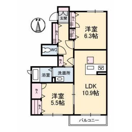 シャーメゾンリアンジュの物件間取画像